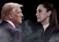 Two Adults in Suits Face Each Other in Profile Against a Smoky Dark Backdrop. - Hola Mty